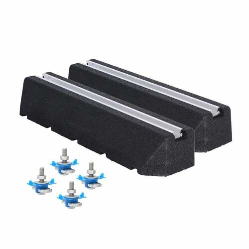 AircoBase opstellingsbalk recycled 600 mm rubberen dempers incl. bevestiging M8 x 40 mm (set van 2 stuks)